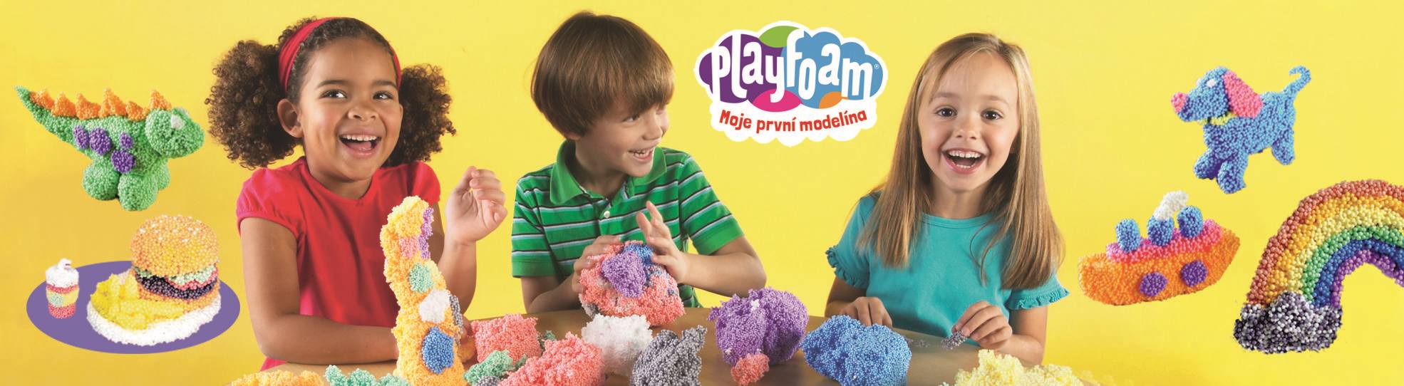 Banner Děti si hrají s modelínou Playfoam